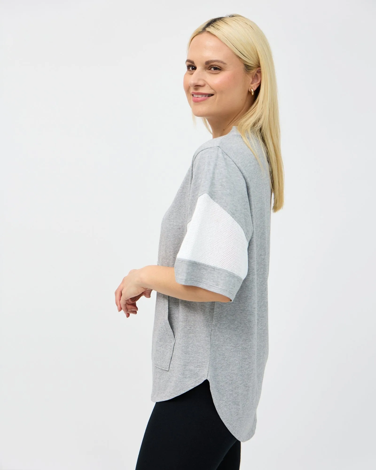 Ari Mesh Tee - Grey