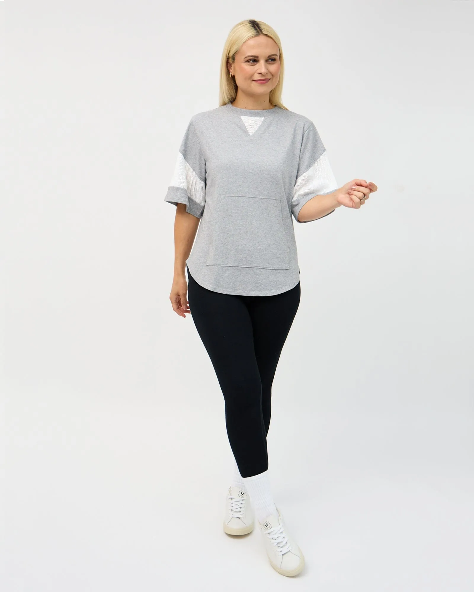 Ari Mesh Tee - Grey