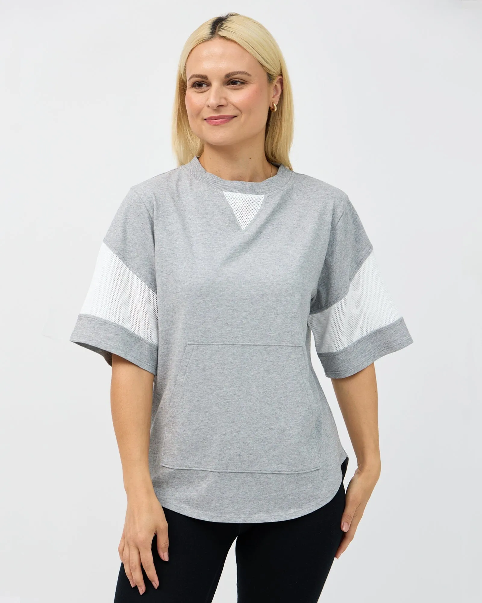 Ari Mesh Tee - Grey