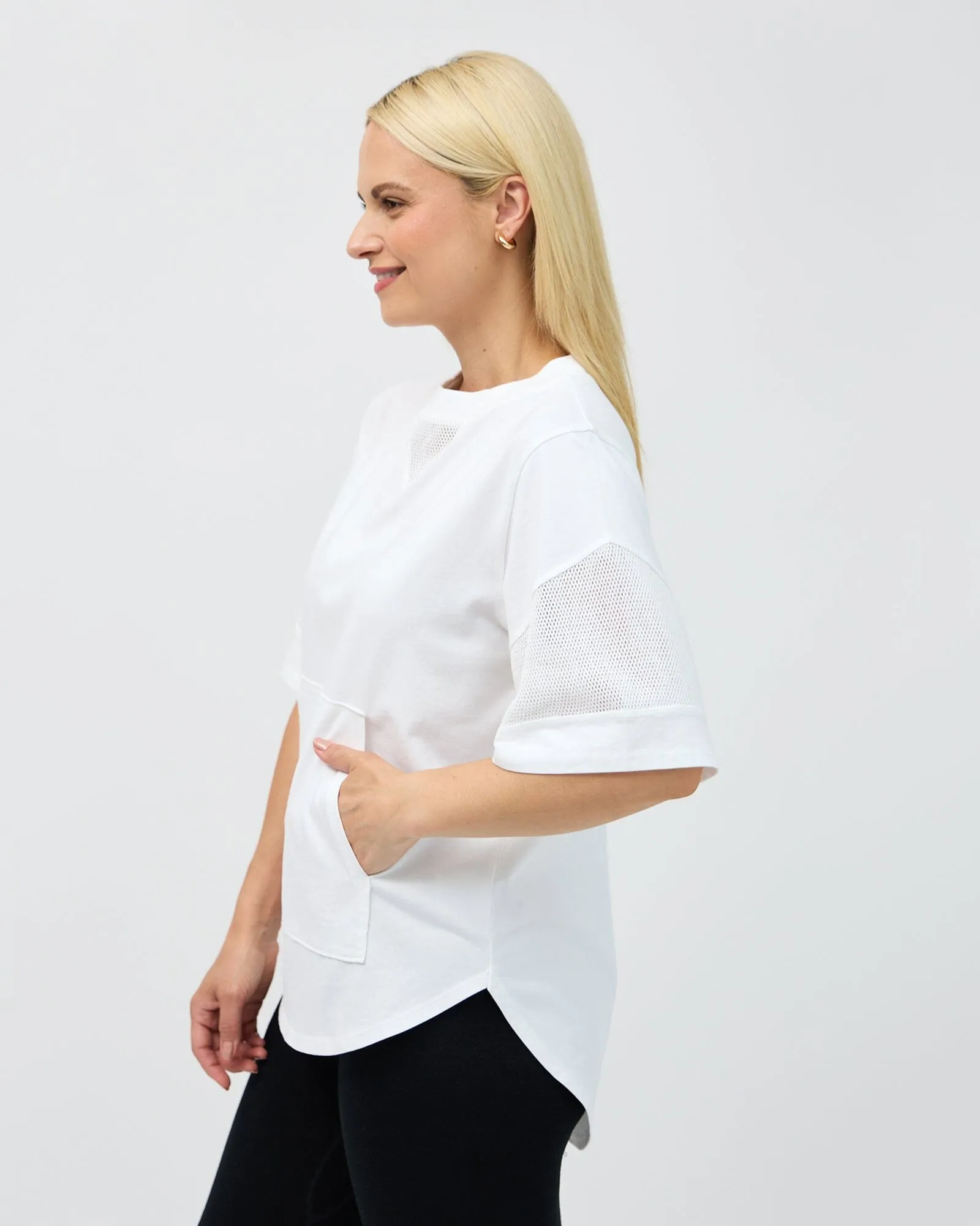 Ari Mesh Tee - White