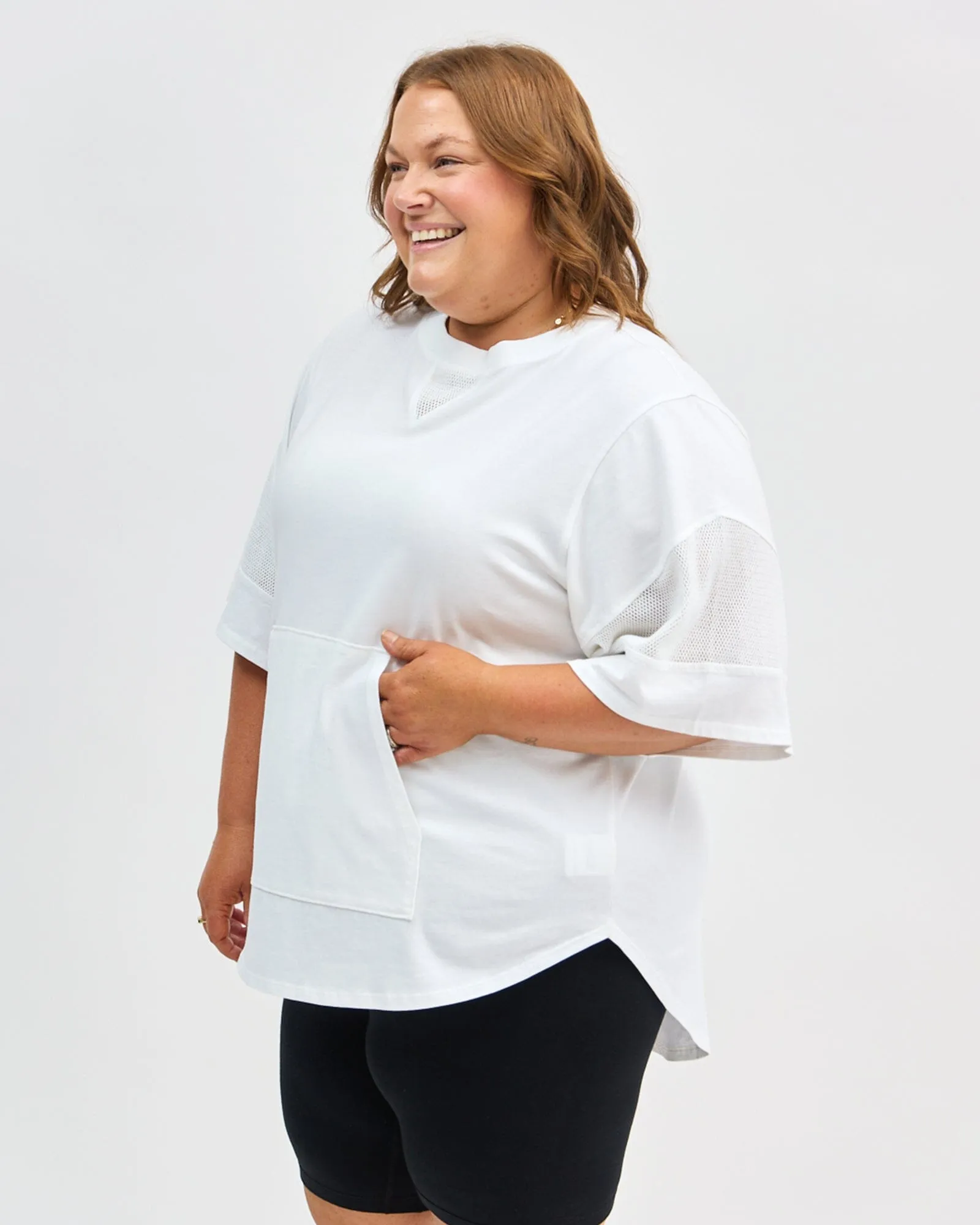 Ari Mesh Tee - White