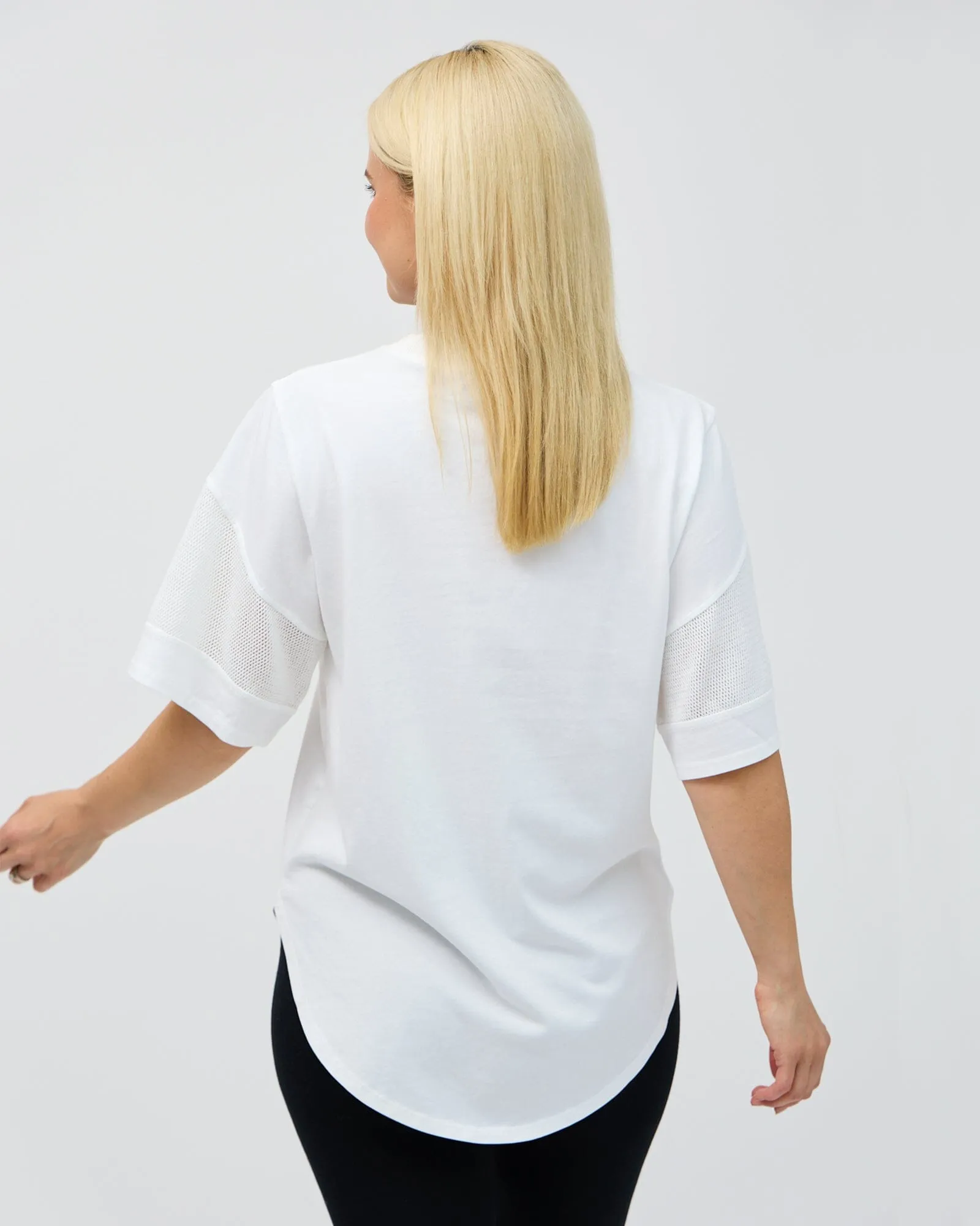 Ari Mesh Tee - White