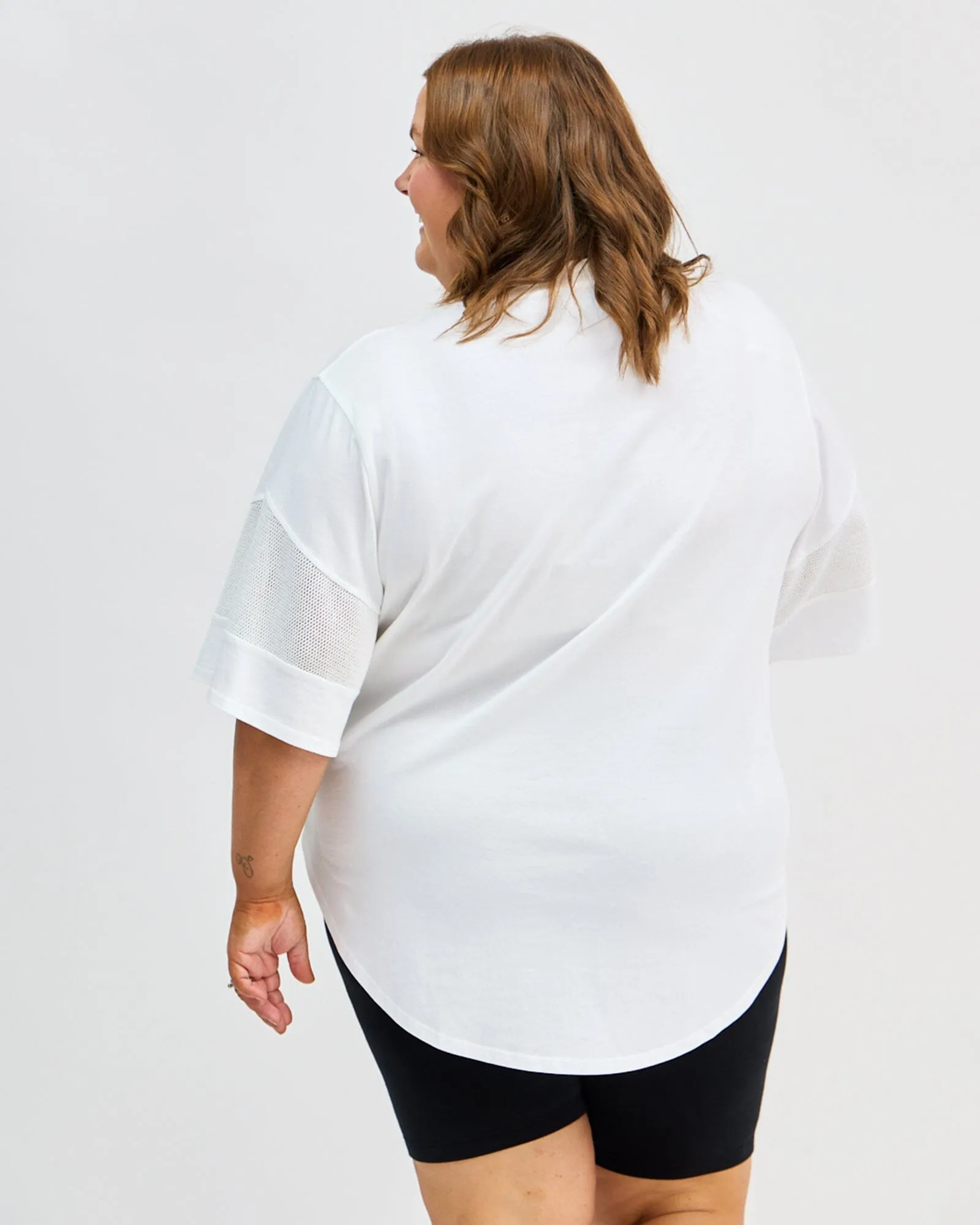Ari Mesh Tee - White