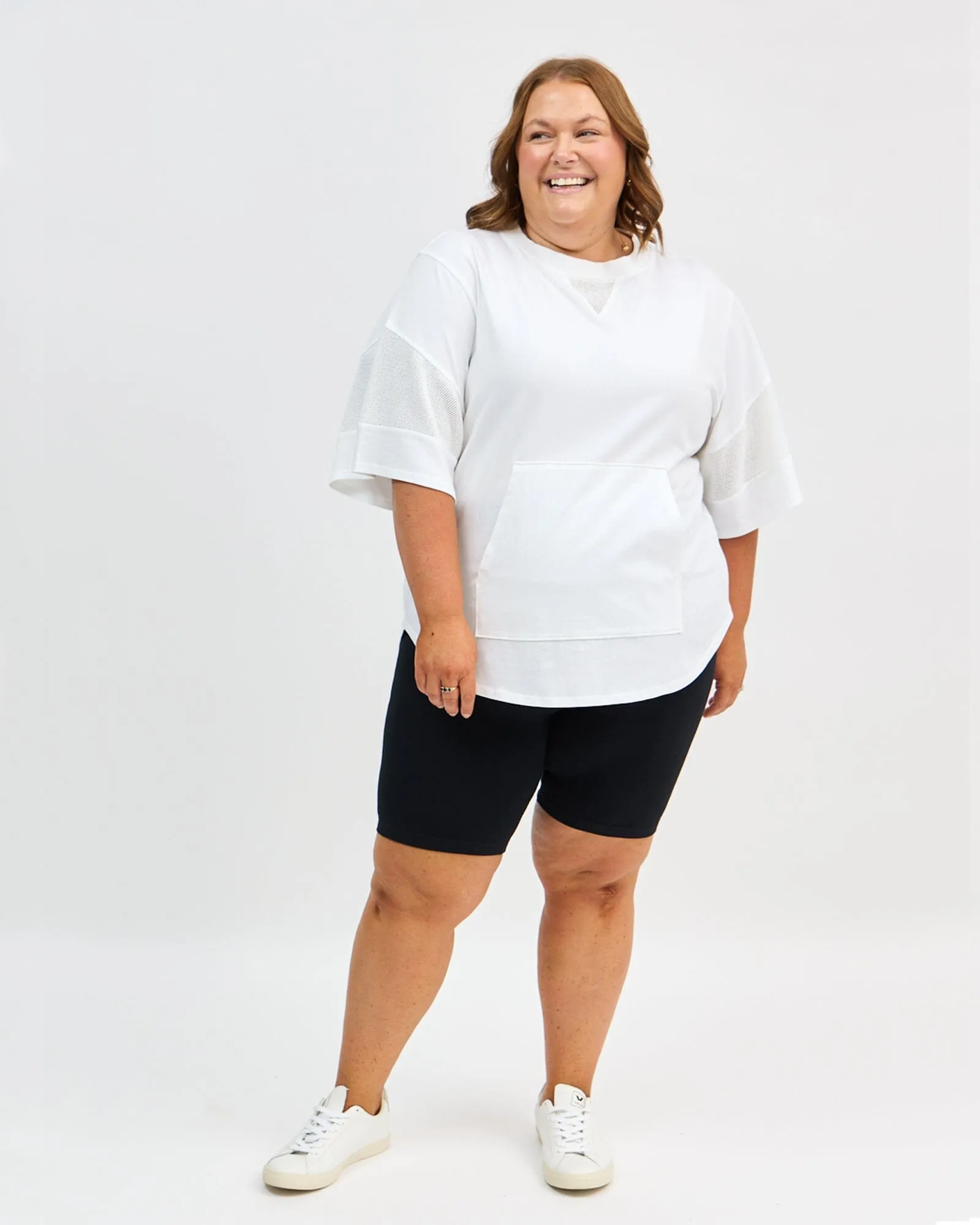 Ari Mesh Tee - White