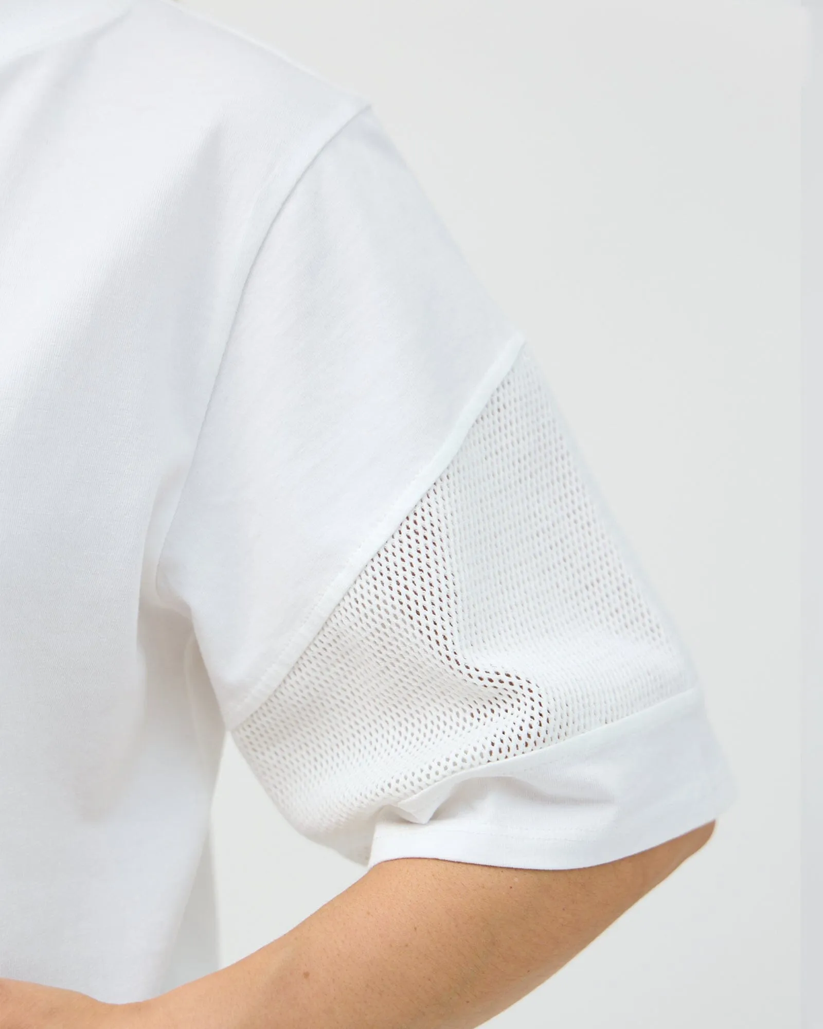 Ari Mesh Tee - White