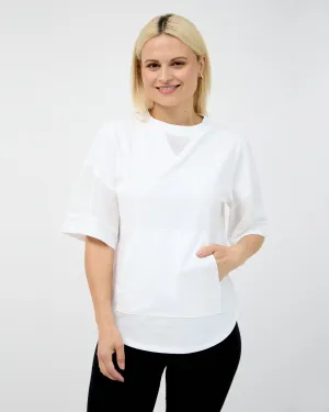 Ari Mesh Tee - White