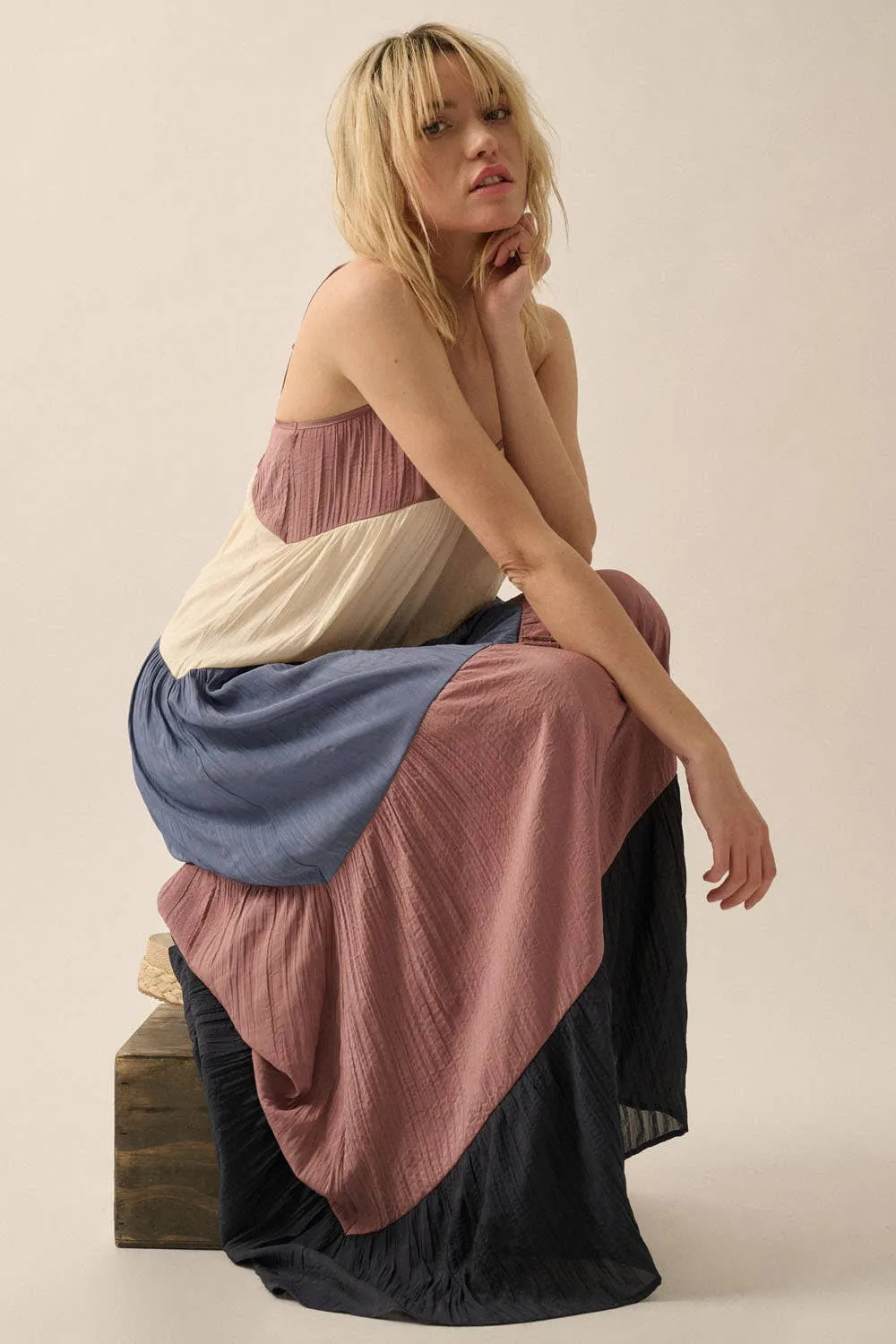 Ashton Color Block Maxi Dress