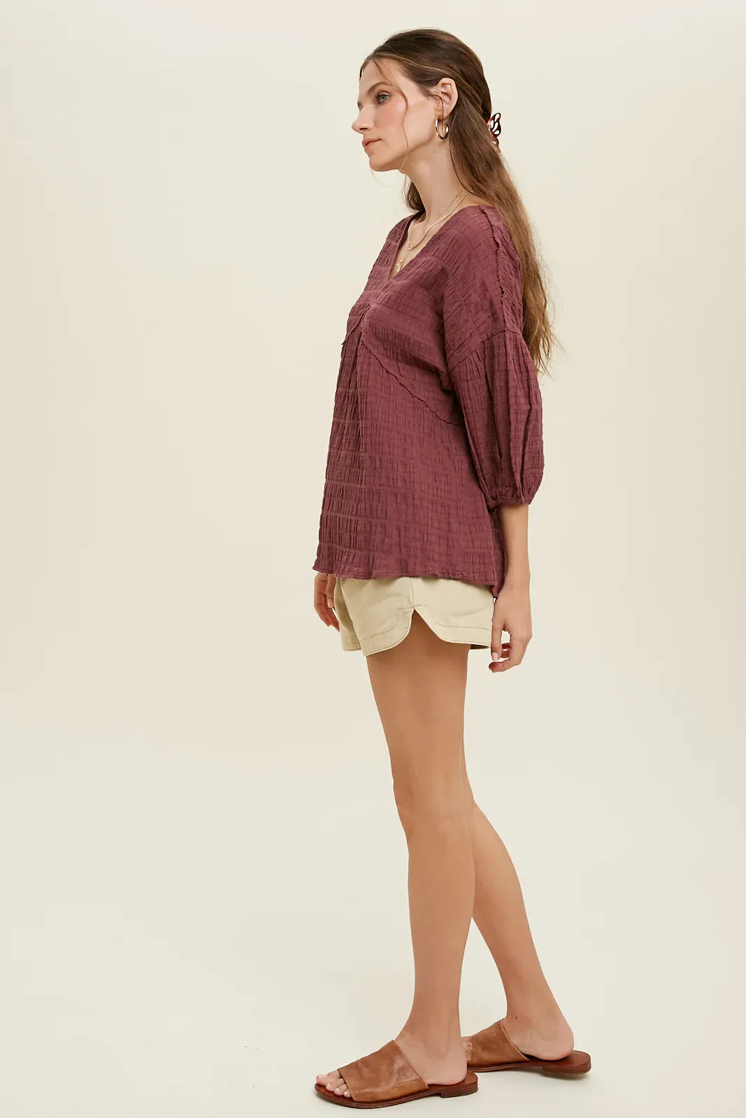 AUDREY SWING TOP IN WINE