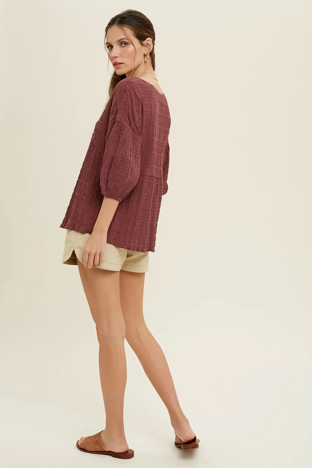 AUDREY SWING TOP IN WINE