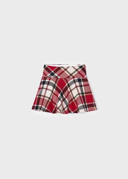 AW23 Mayoral Girls Red Check Skirt 4902