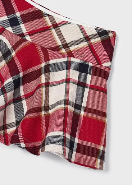 AW23 Mayoral Girls Red Check Skirt 4902