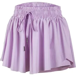 Azarhia Butterfly Flowy Shorts - Lavender