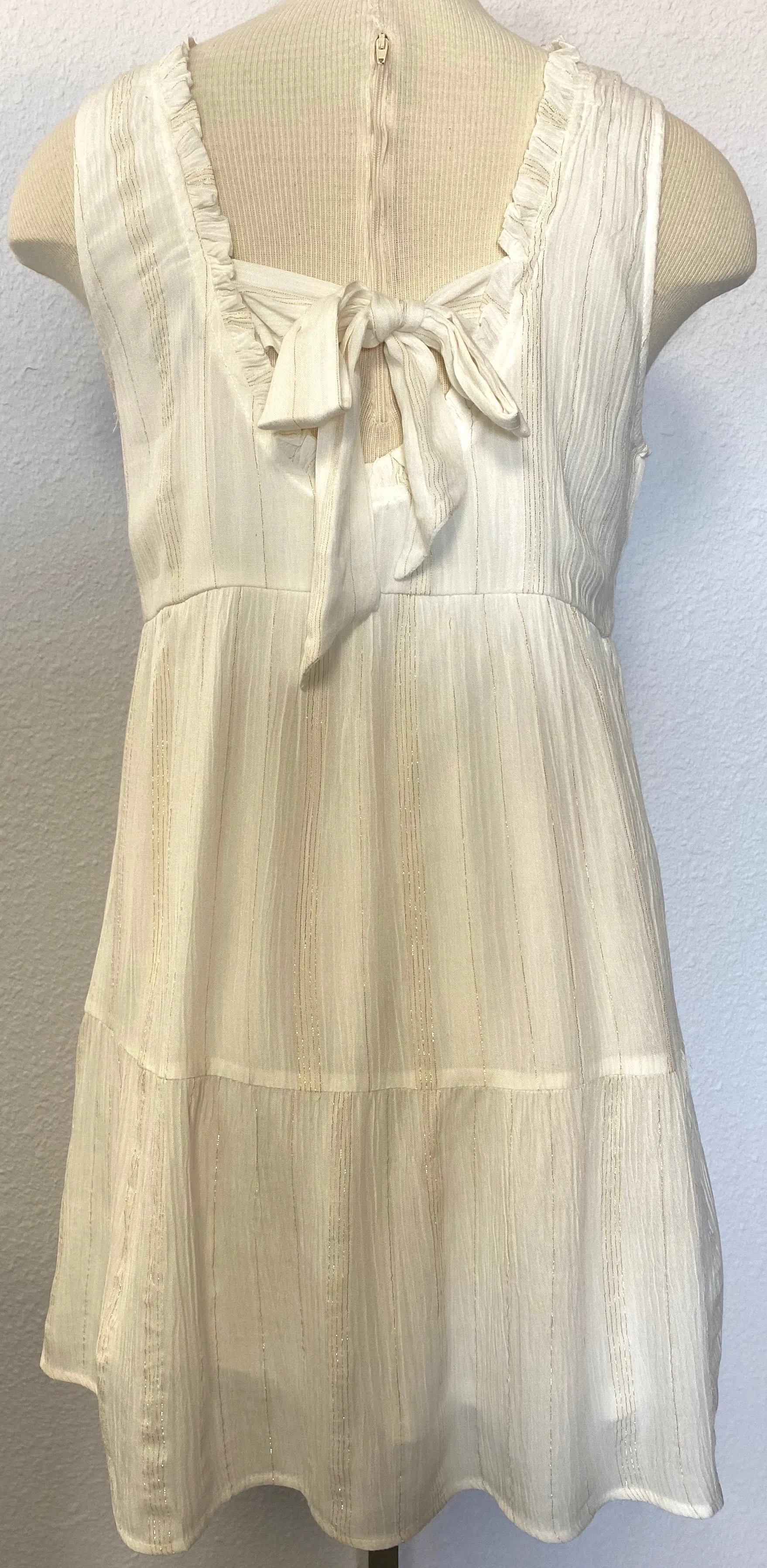 BABYDOLL LUREX TIE DRESS