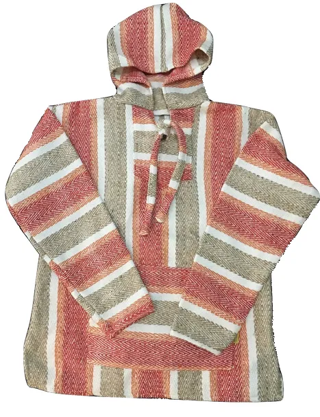 Baja Hoodie - Orange/Red/Tan