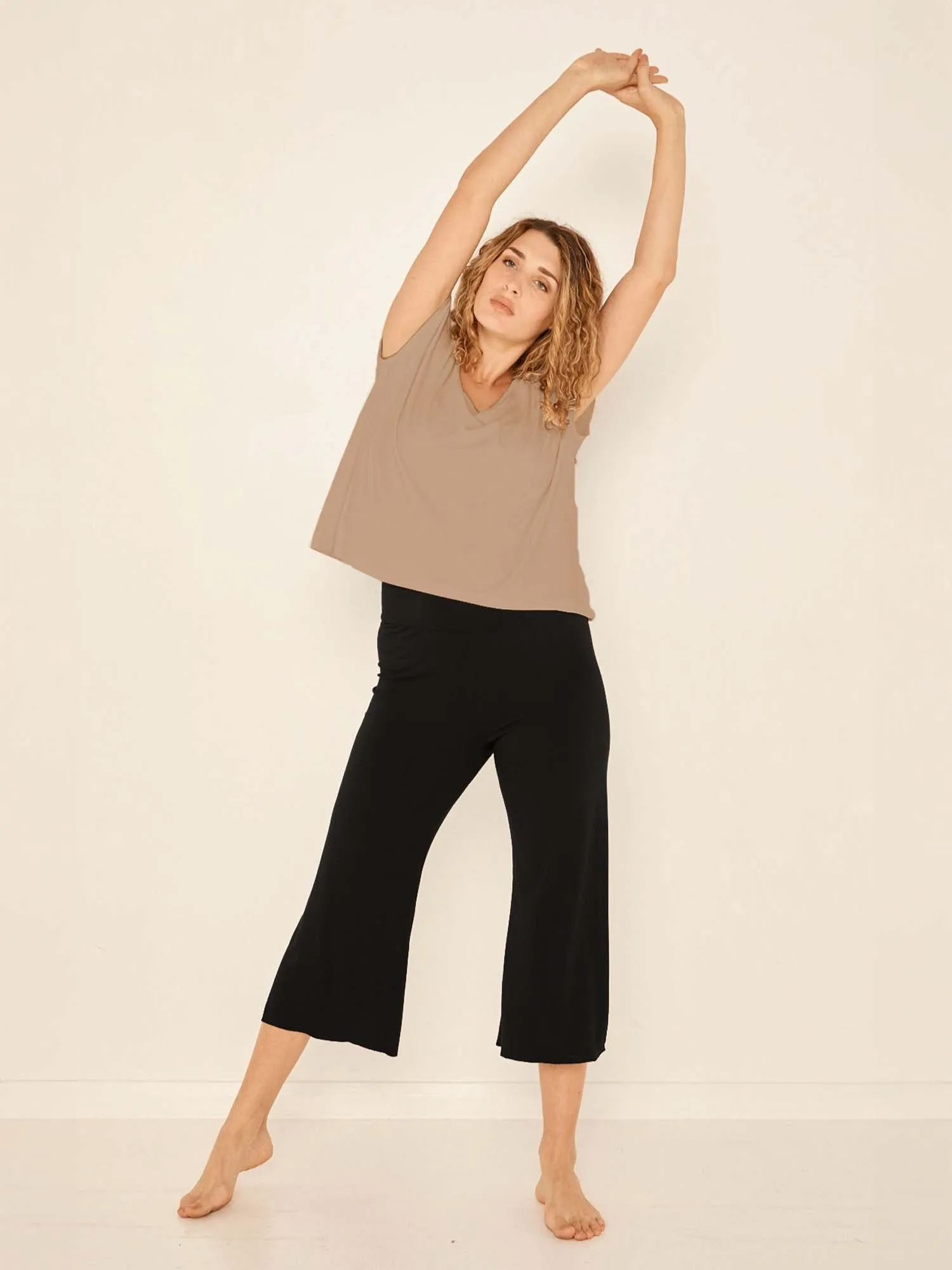 Bamboo Boxy T-Shirt - Caramel