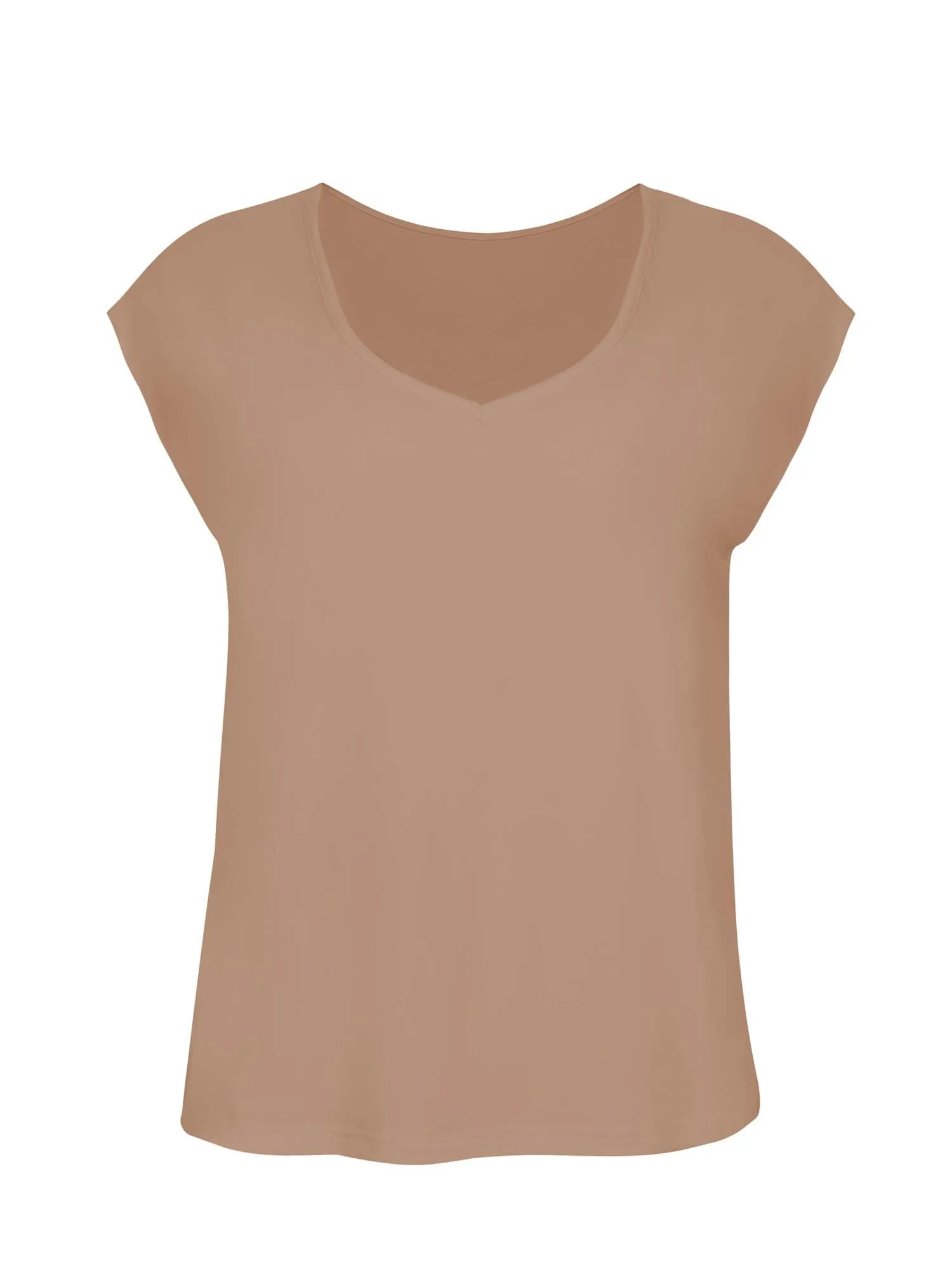 Bamboo Boxy T-Shirt - Caramel