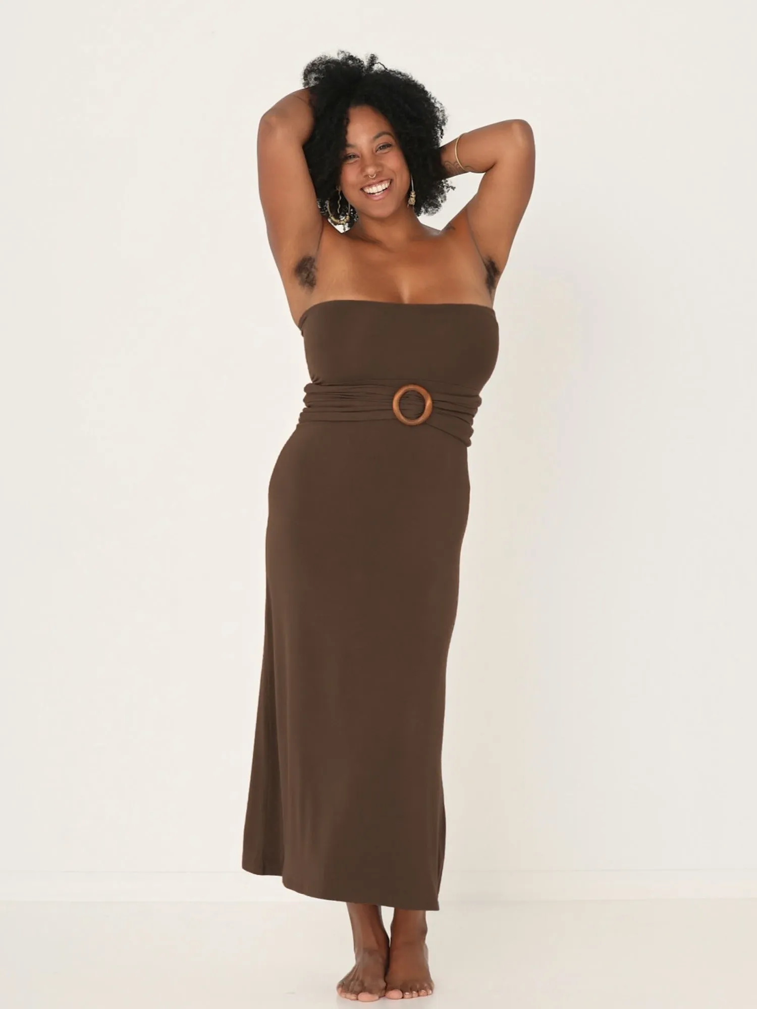Bamboo Maxi Skirt - Cocoa
