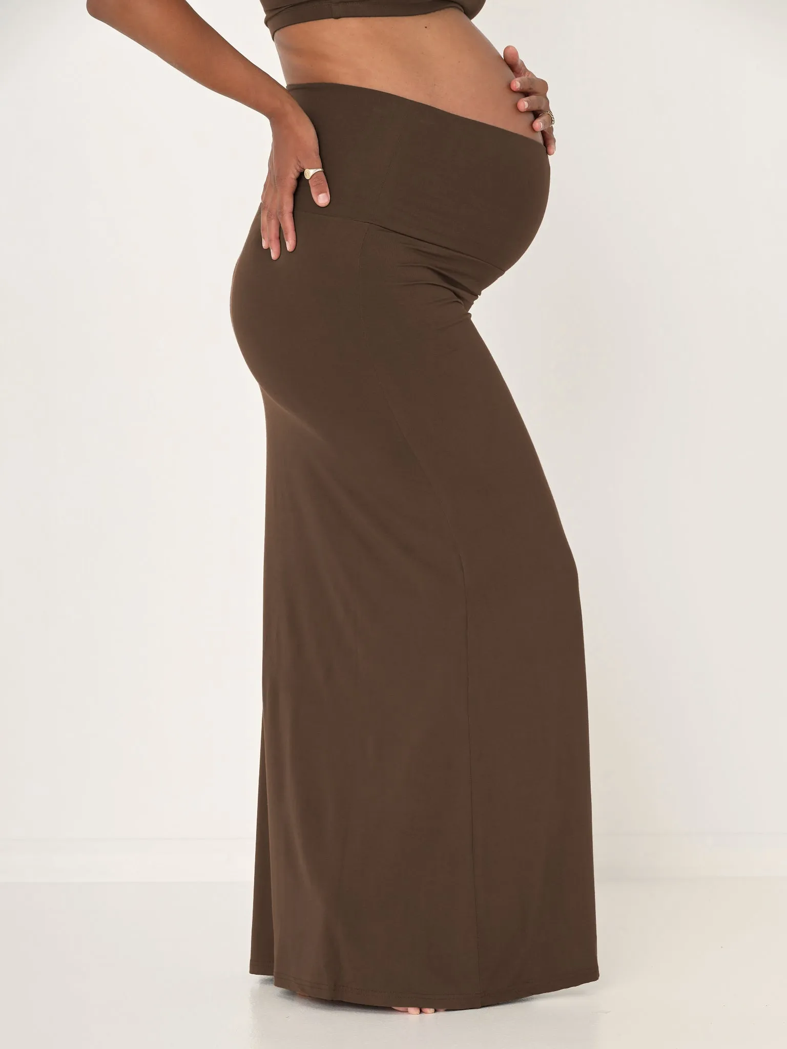 Bamboo Maxi Skirt - Cocoa