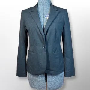Banana Republic Gray Classic Fitted One Button Blazer Size 4P