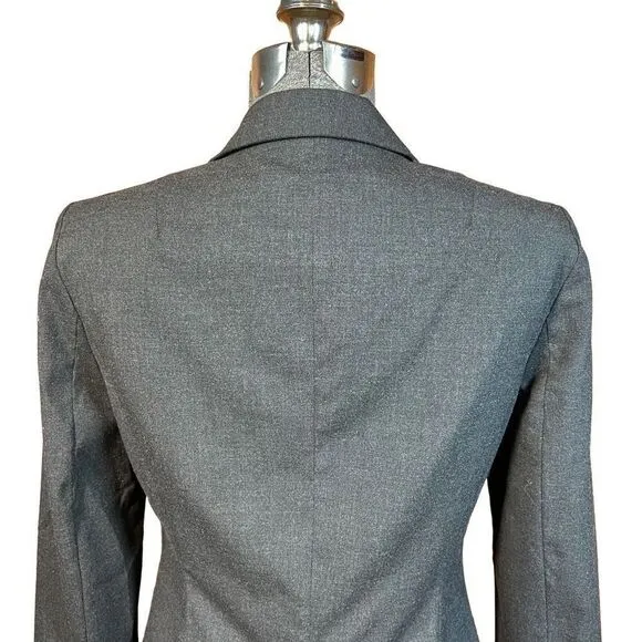 Banana Republic Gray Classic Fitted One Button Blazer Size 4P