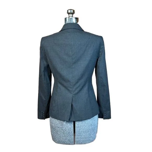 Banana Republic Gray Classic Fitted One Button Blazer Size 4P