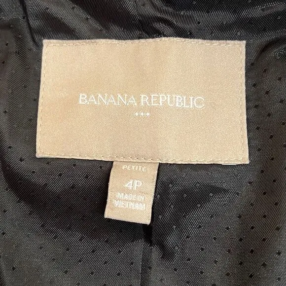 Banana Republic Gray Classic Fitted One Button Blazer Size 4P