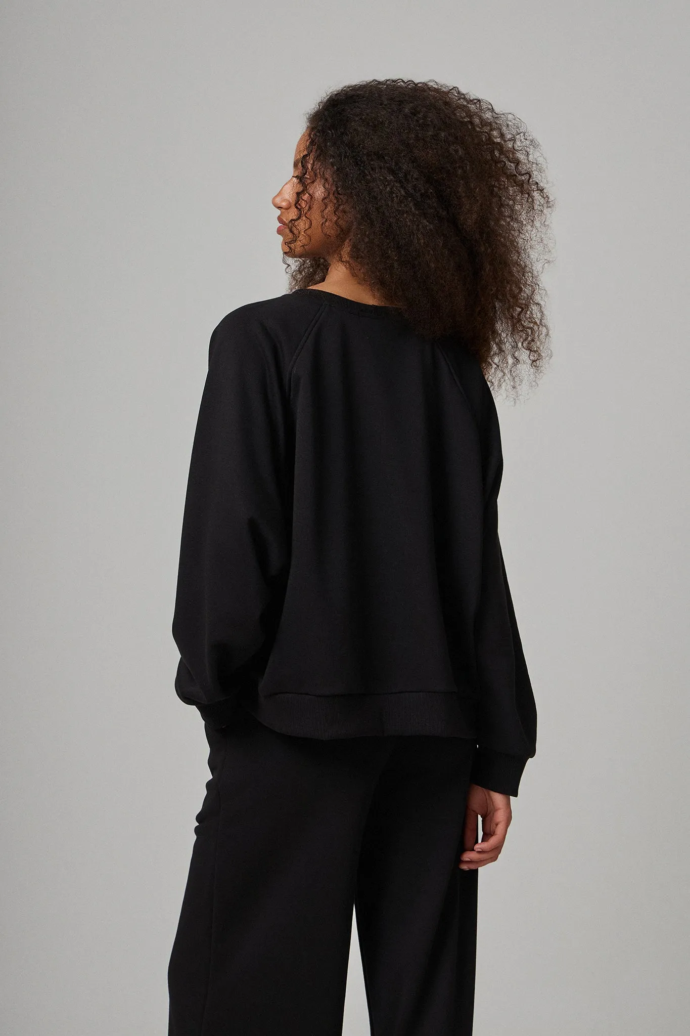 Basic oversized φούτερ | Μαύρο