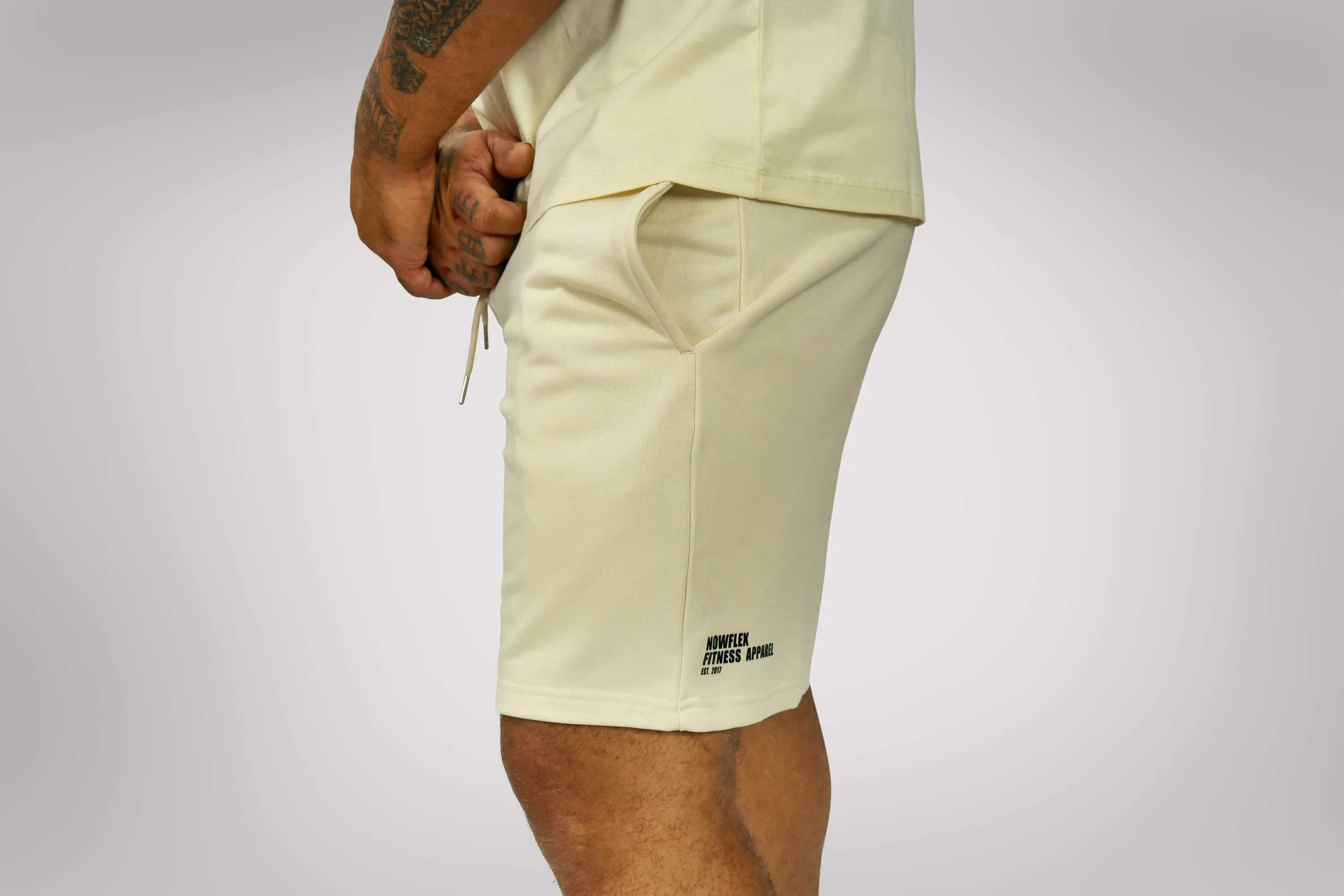 Basics Unisex Long Shorts - Buttercream