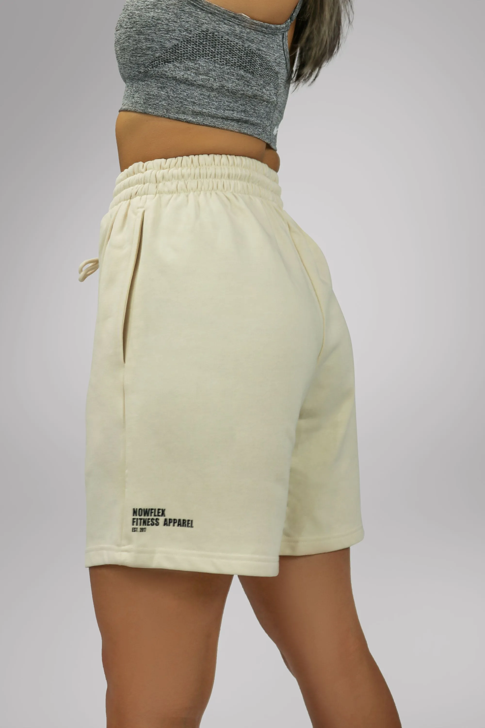 Basics Unisex Long Shorts - Buttercream
