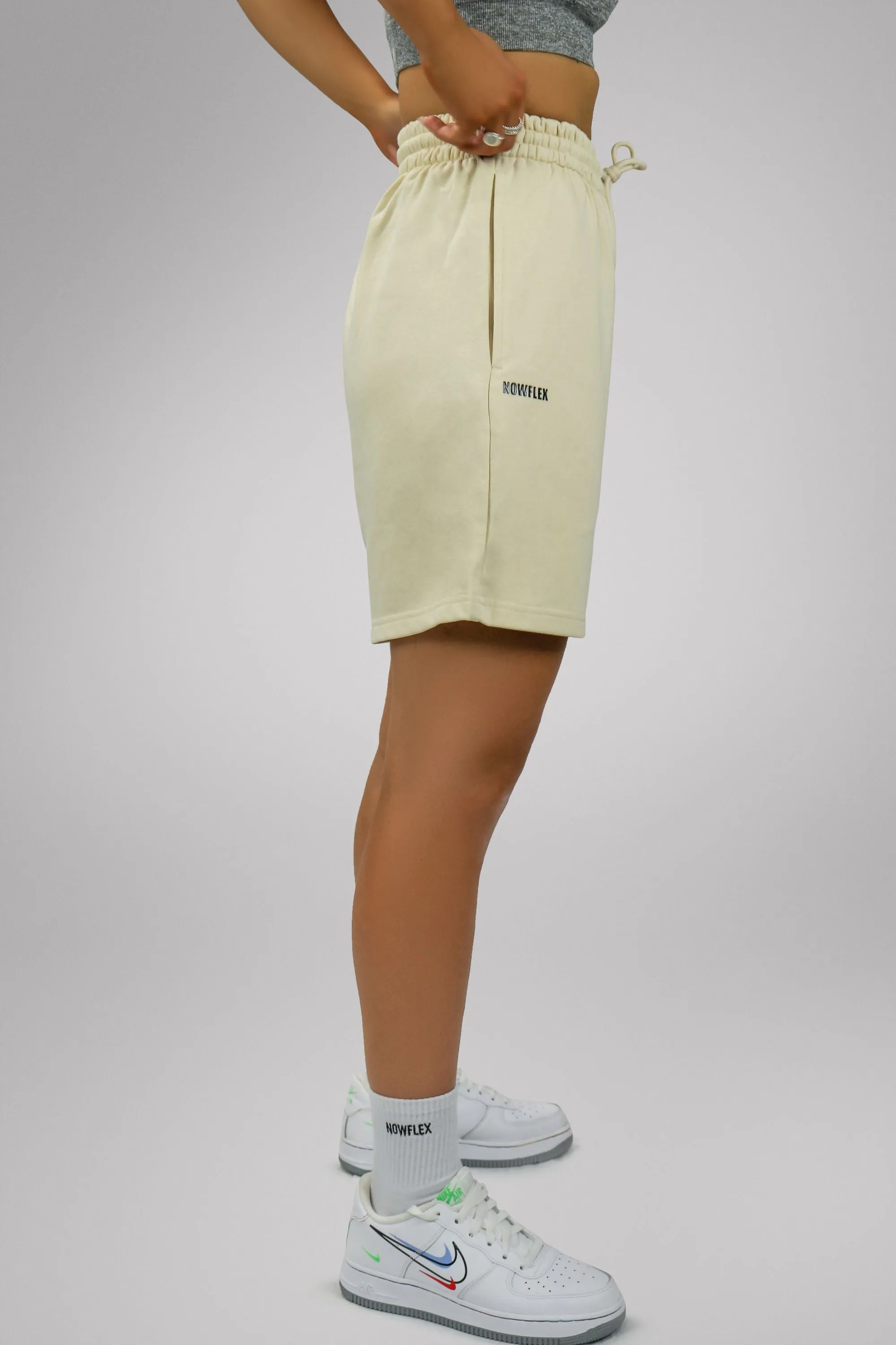 Basics Unisex Long Shorts - Buttercream