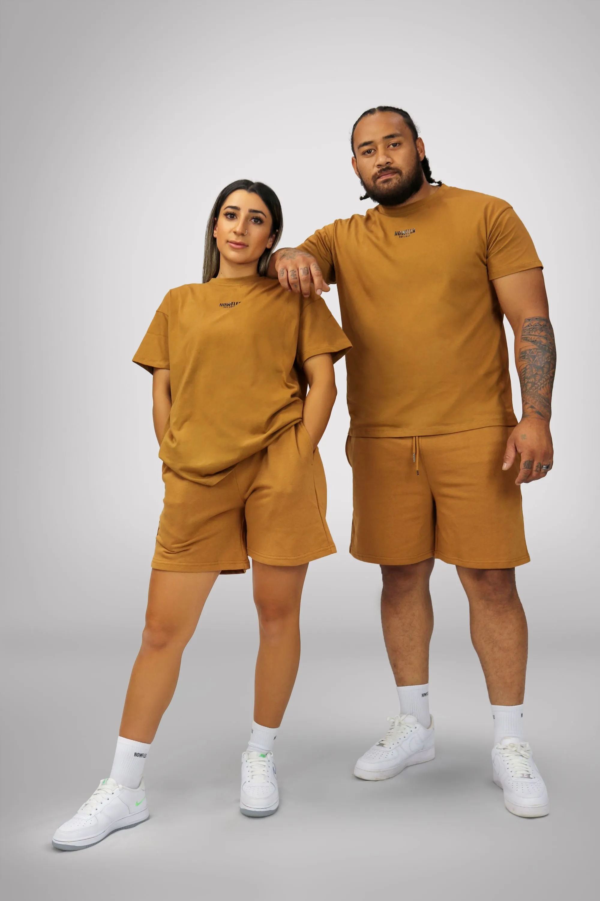 Basics Unisex Long Shorts - Rust