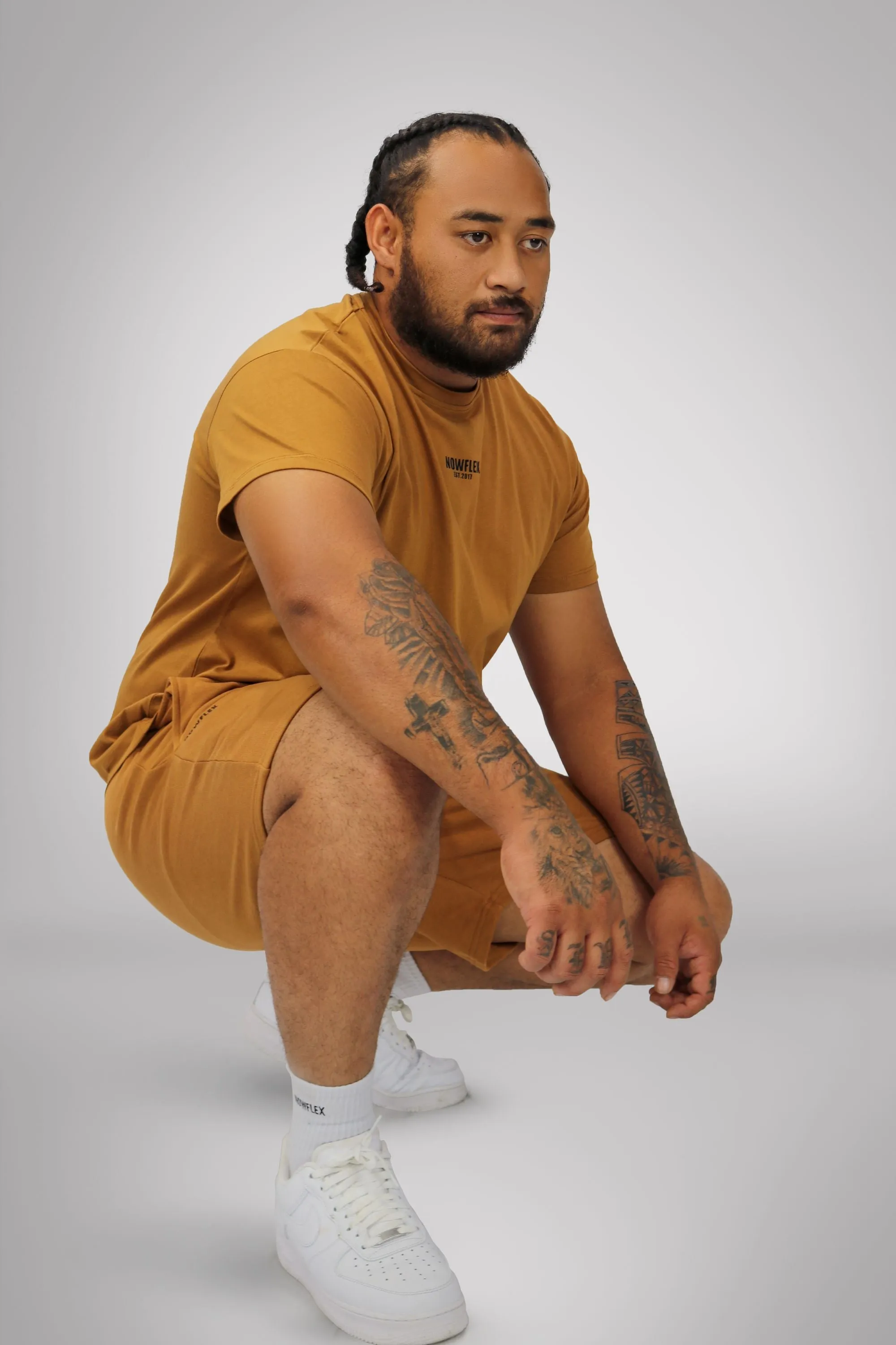 Basics Unisex Long Shorts - Rust