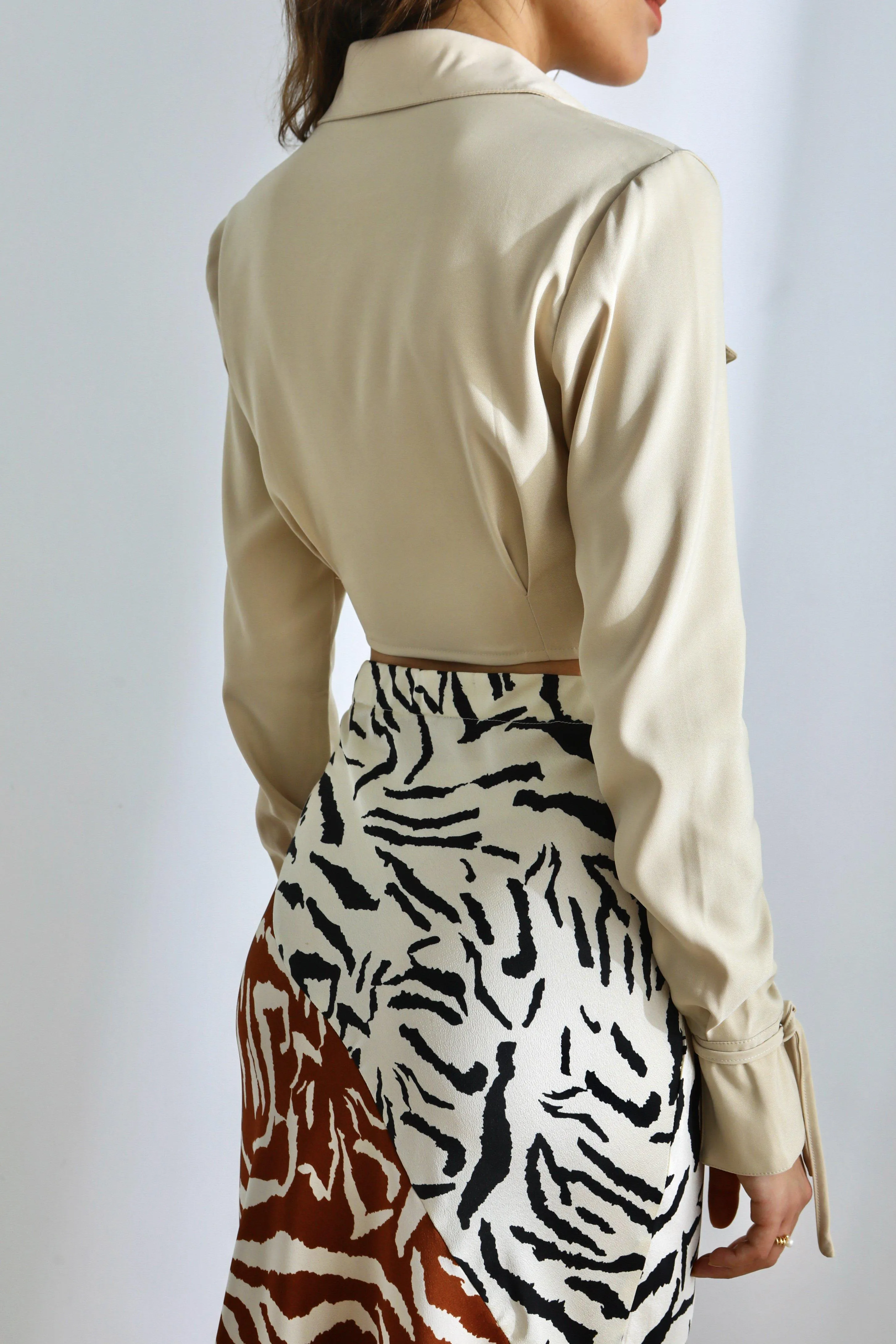 Be Bold Printed Satin Skirt