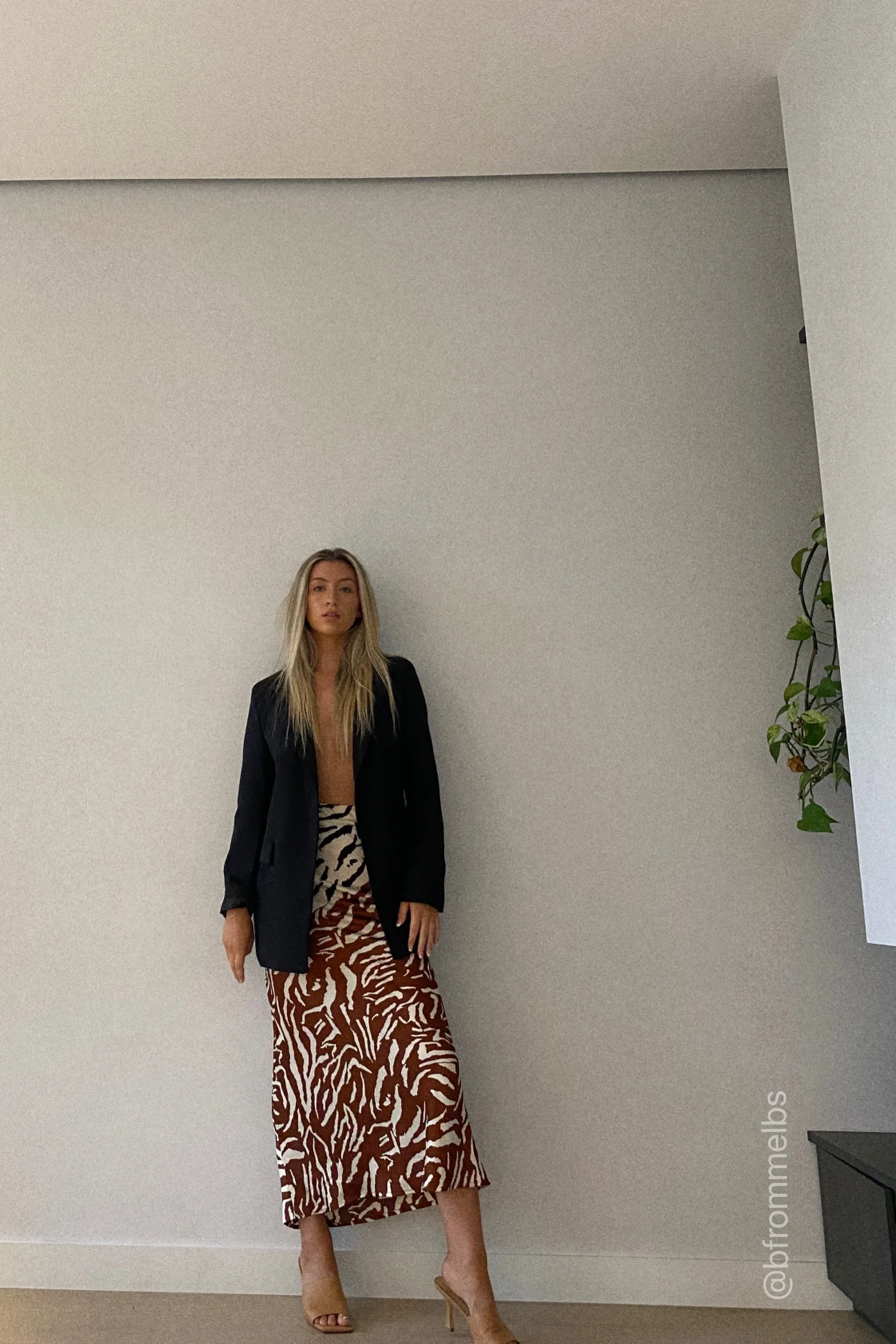 Be Bold Printed Satin Skirt