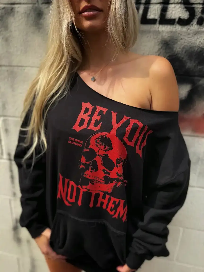 BE YOU WIDE NECK SWEATSHIRT