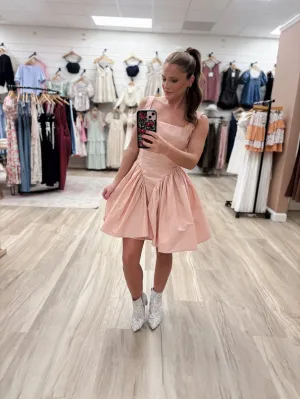 Beckley Blush Back Bow Dress
