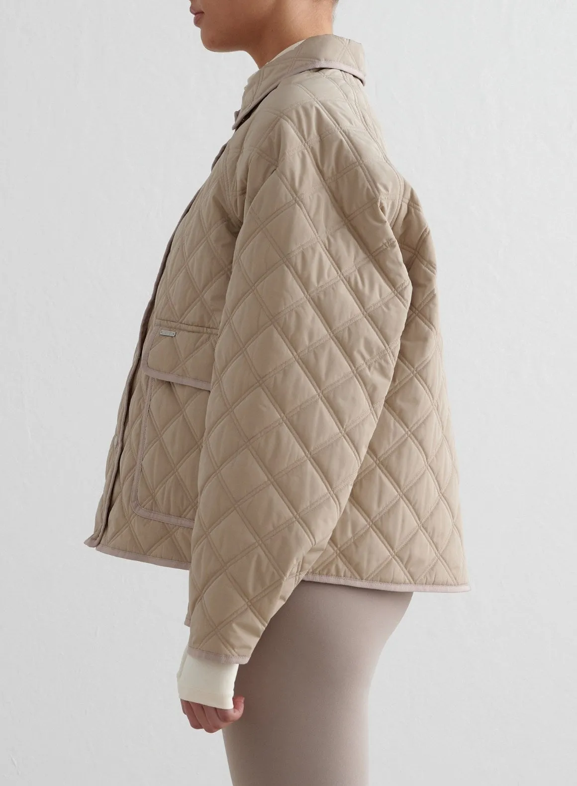 Beige Quilted Femme Jacket