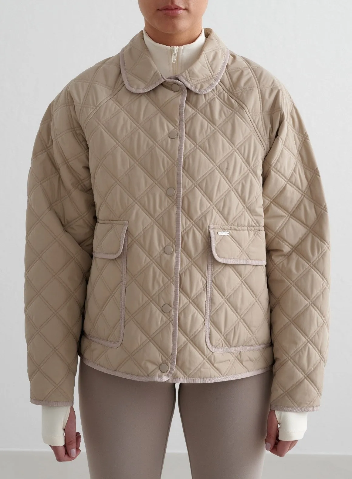 Beige Quilted Femme Jacket