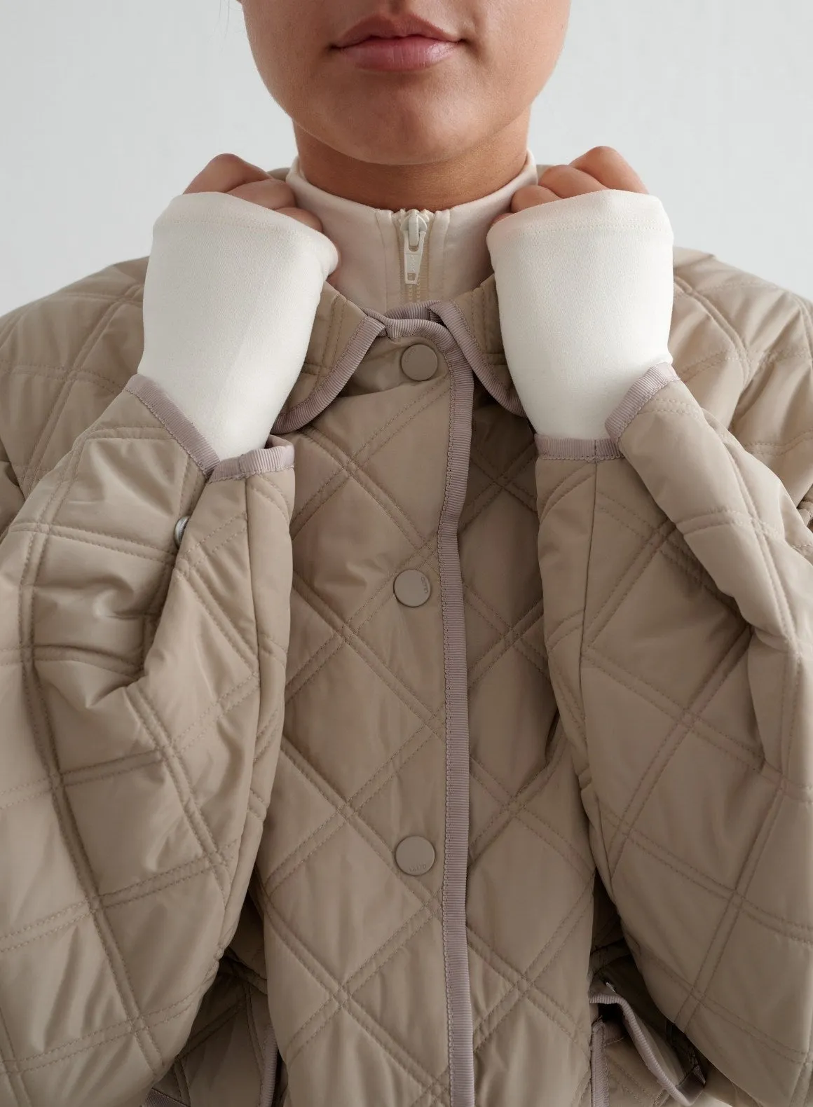 Beige Quilted Femme Jacket