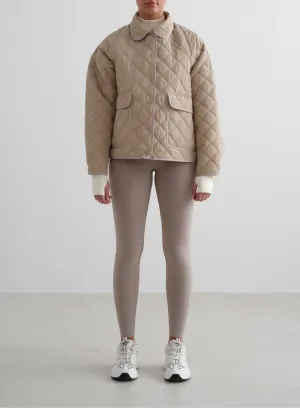 Beige Quilted Femme Jacket