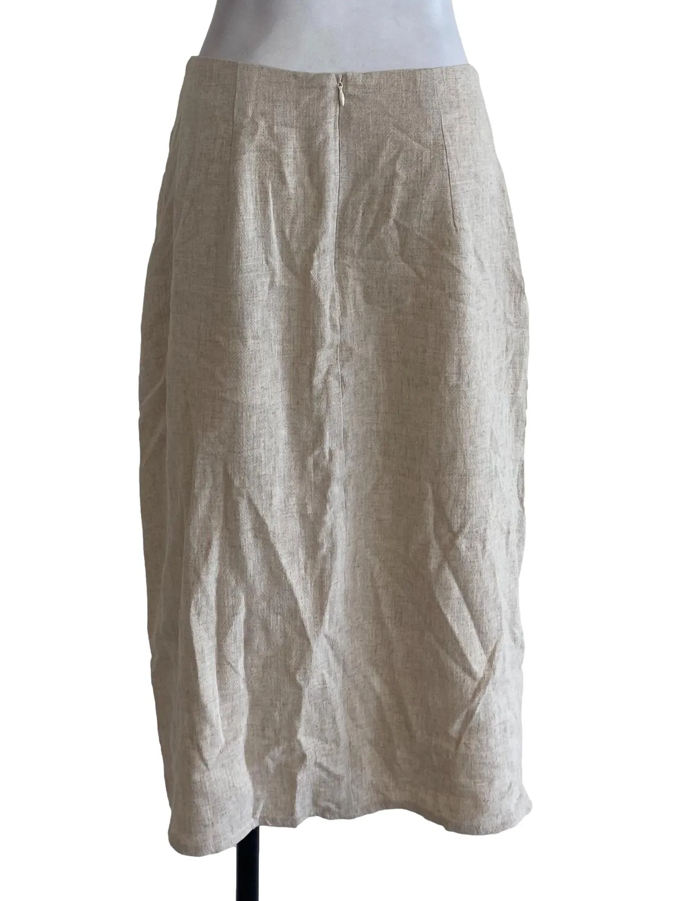 Beige Textured Skirt