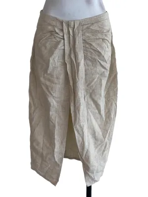 Beige Textured Skirt