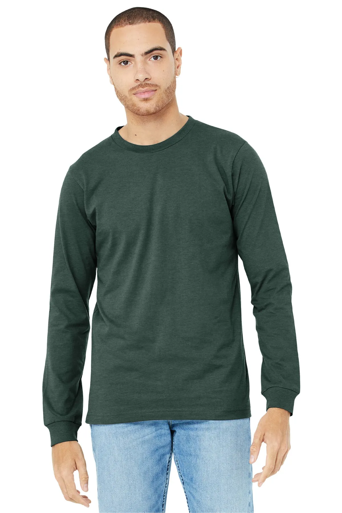 BELLA CANVAS Unisex Heather CVC Long Sleeve Tee BC3501CVC Heather Forest