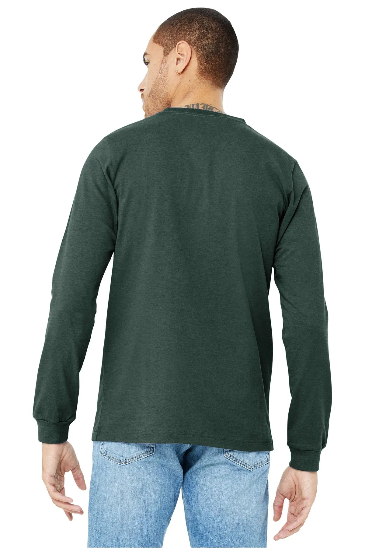 BELLA CANVAS Unisex Heather CVC Long Sleeve Tee BC3501CVC Heather Forest