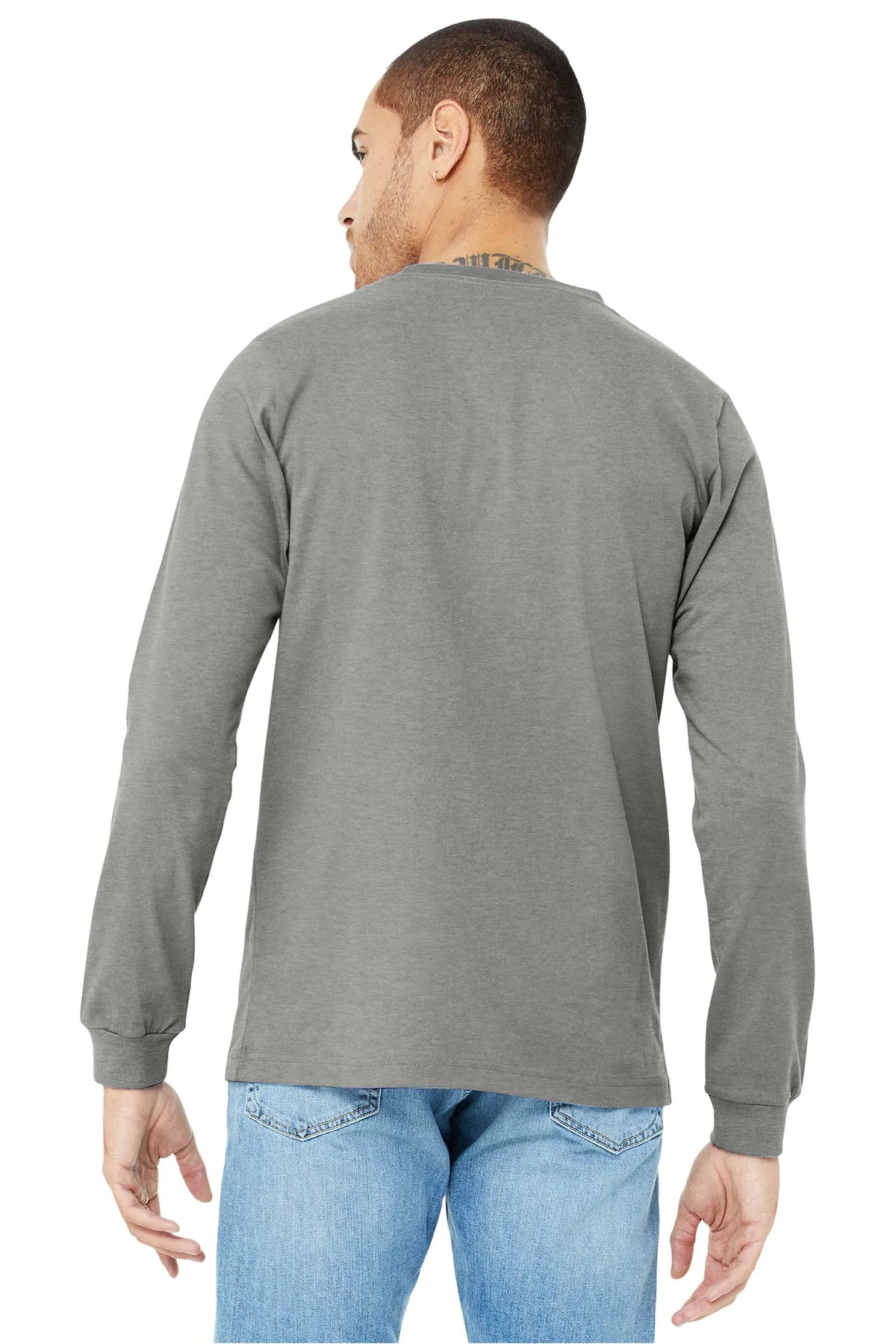 BELLA CANVAS Unisex Heather CVC Long Sleeve Tee BC3501CVC Heather Stone