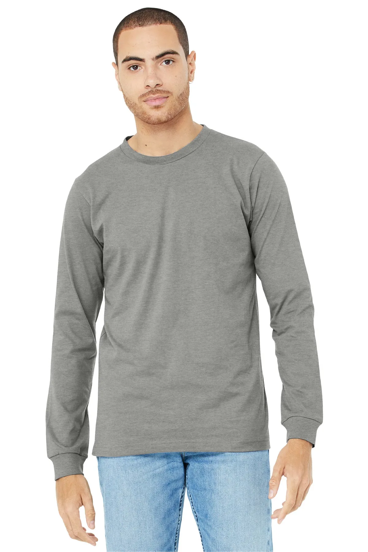 BELLA CANVAS Unisex Heather CVC Long Sleeve Tee BC3501CVC Heather Stone