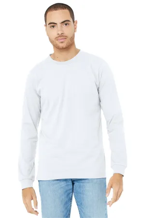 BELLA CANVAS Unisex Heather CVC Long Sleeve Tee BC3501CVC Solid White Blend
