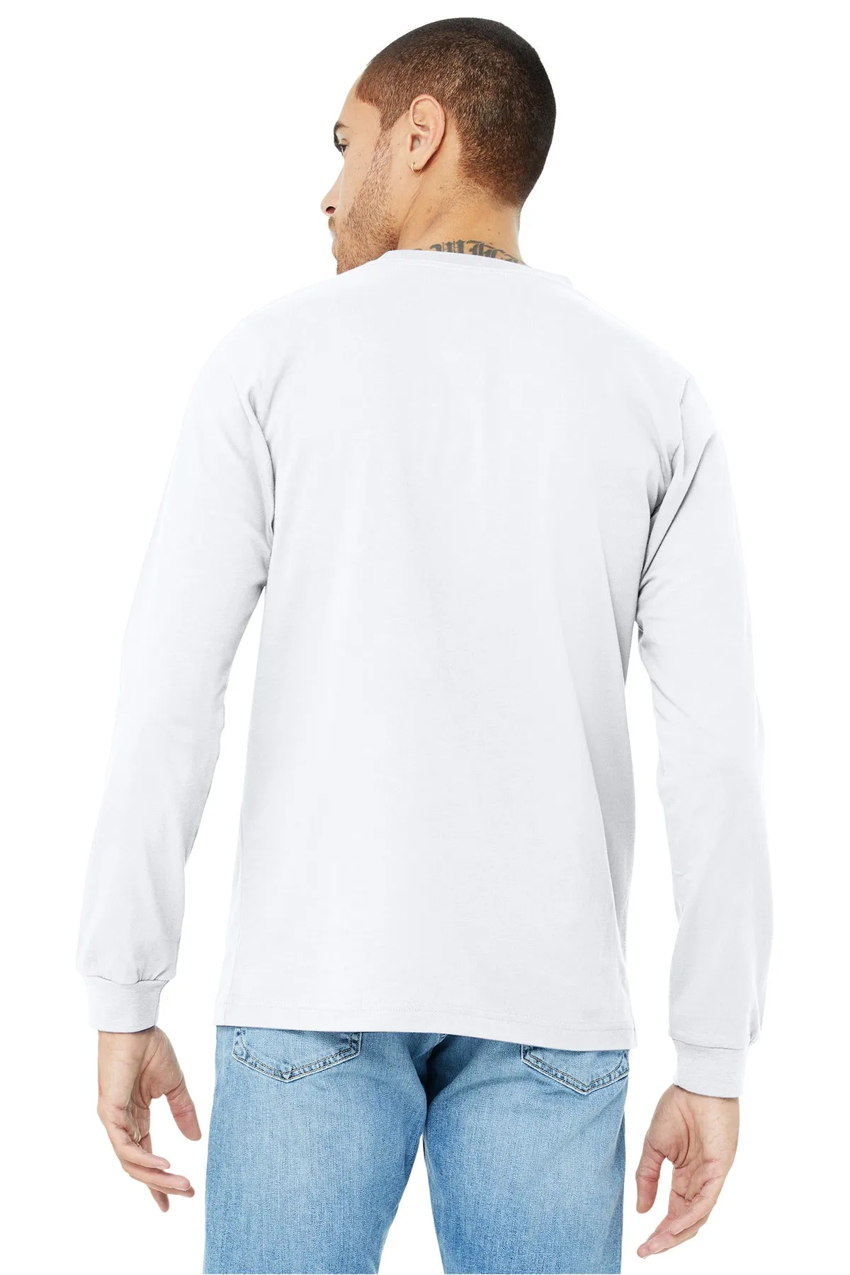BELLA CANVAS  Unisex Jersey Long Sleeve Tee. BC3501 White