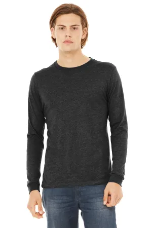 BELLA CANVAS Unisex Triblend Long Sleeve Tee BC3513 Charcoal-Black Triblend