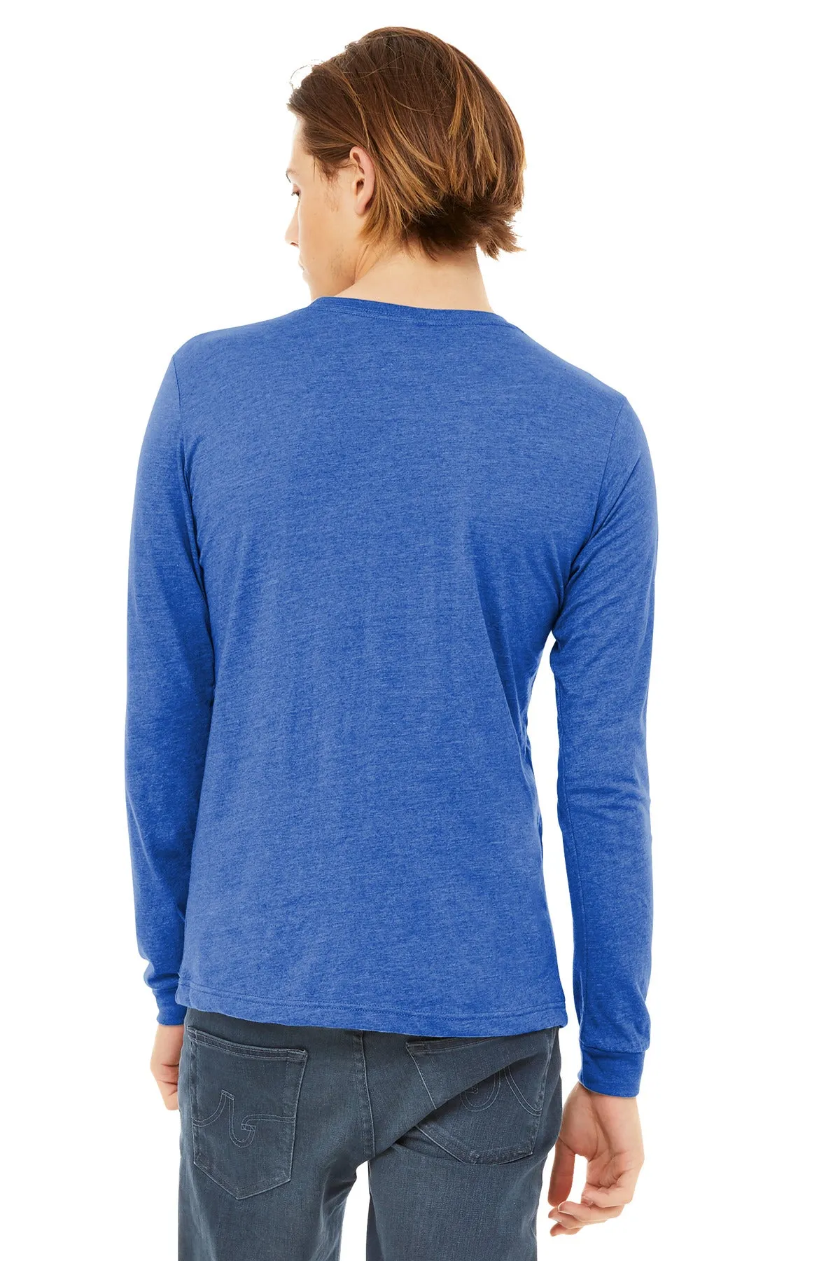 BELLA CANVAS Unisex Triblend Long Sleeve Tee BC3513 True Royal Triblend